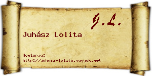Juhász Lolita névjegykártya